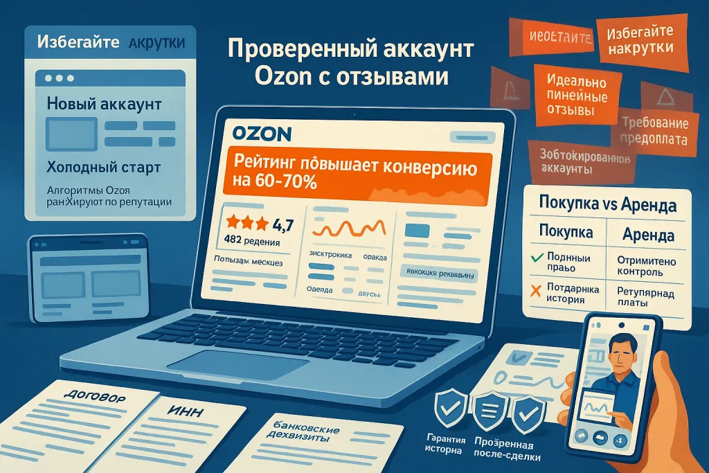 Как выбрать и купить проверенный аккаунт Ozon с отзывами и рейтингом для успешной торговли