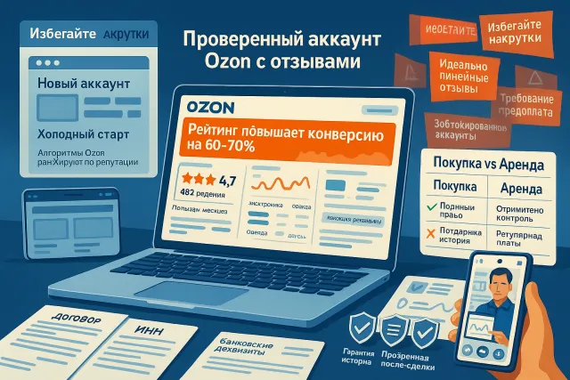 Как выбрать и купить проверенный аккаунт Ozon с отзывами и рейтингом для успешной торговли